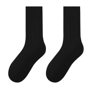 中筒袜子男秋冬新款加厚毛圈袜底运动高筒保暖春秋季吸汗男士长袜