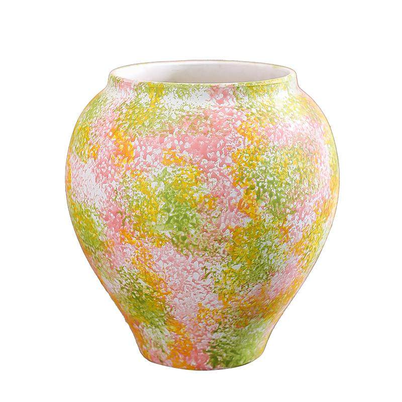 陶瓷花盆手绘家用轻奢装饰花器瓶
