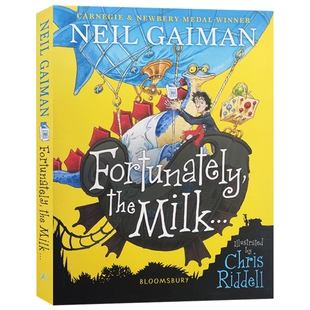 幸好有牛奶 Fortunately the Milk 英文原版 爸爸去哪儿了 儿童文学作品 插画版 同名电影 尼尔盖曼 Neil Gaiman 进口英语书籍