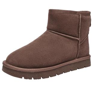 热风雪地靴女款2025冬季新款加厚休闲女鞋短筒棉鞋百搭H89W4410