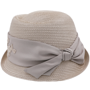 Lion~南茜 进口台湾pp复古编织钟型帽草帽礼帽盆帽春夏女