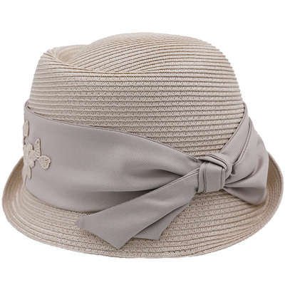 草帽进口台湾复古编织春夏钟型帽