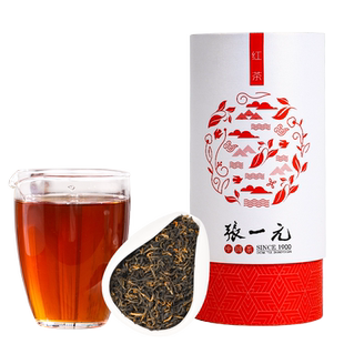 张一元茶叶特级浓香型云南红茶滇红金芽大树茶茶语系列100g罐装