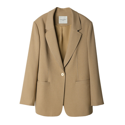 POPCHRIO通勤宽松商务拱针西装