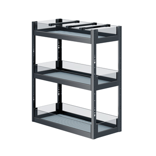 四季沐歌厨房橱柜钢化玻璃调味拉篮调料篮抽屉式置物架抽拉调味篮