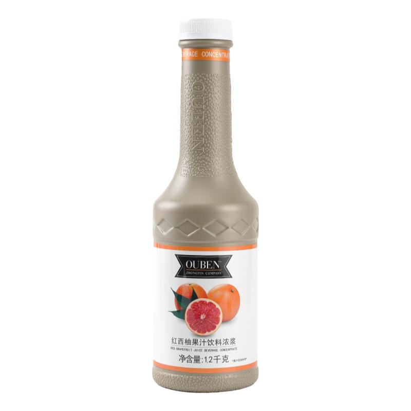 欧本红西柚浓缩果汁1.2KG/瓶
