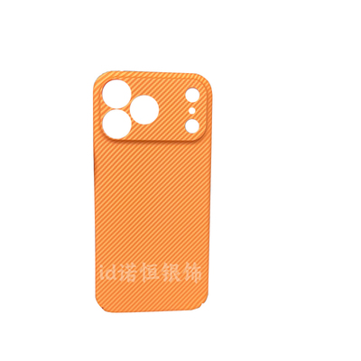 碳纤维橙色条纹适用于iPhone 17 Pro Max手机壳苹果16Pro保护套15磨砂散热透气商务14硬壳全包防摔12小众纹13