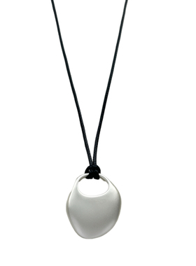 简约不规则马鞍包吊坠项链