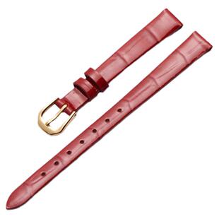通用超薄柔软真皮手表表带女士纤细小尺寸6 8 10 12 14mm牛皮表链