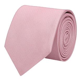 邦梵绅男士结婚领带高档7cm纯色细斜纹暗粉色新郎正装商务手打款