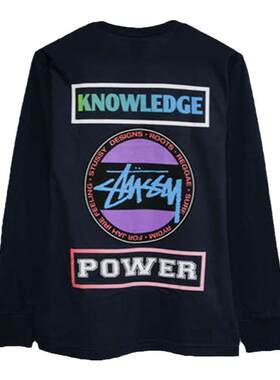 STUSSYtee复古logo圆圈彩色