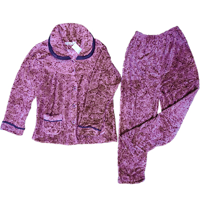 中老年金丝绒加冬珊瑚装