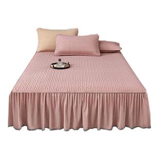 抗菌全棉纯棉床裙单件2026新款四季通用夹棉床盖带裙边床罩防尘罩