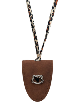 韩版皮质土星猫咪项链丝巾眼镜夹