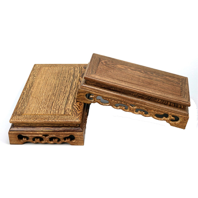 鸡翅正方花盆景紫砂镂空工艺品