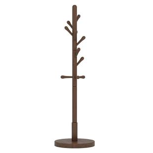 稳纳家用衣帽架实木落地卧室挂衣架家用房间客厅榉木立式衣服架杆