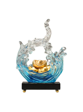 风生水起招财摆件玄关装饰高级感