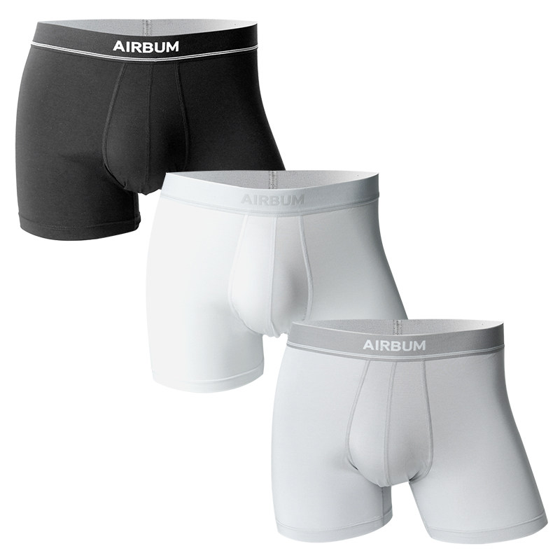 AIRBUM月亮船3D舱经典黑白灰内裤