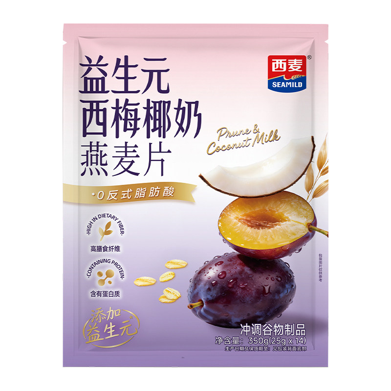 西麦益生元椰奶西梅燕麦片350g