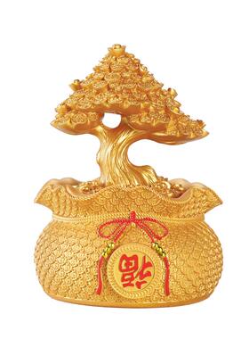 现代轻奢发财树摆件办公室客厅