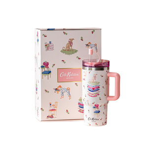 Cath Kidston保冷保热316保温杯吸管冰霸杯便携咖啡杯车载水杯女