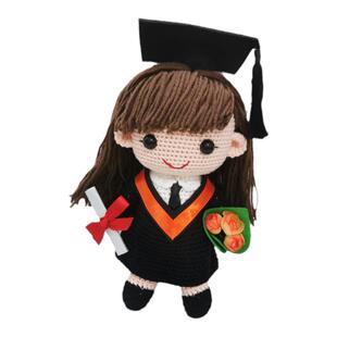 博士帽毕业公仔送朋友创意毕业礼物幼稚园校服玩偶设计可来相订造