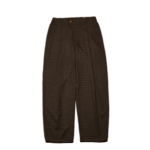 CITYDIVE Plaid Classical TRS 复古格纹 单褶宽松休闲裤