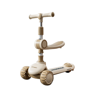 滑板车儿童1-3-6-8-12岁男女幼宝宝三合一可坐可骑折叠溜溜滑滑车