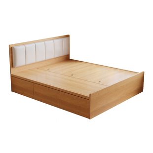 实木榻榻米床双人床无床头床箱体高箱储物床地台单人1.2/35/8定制