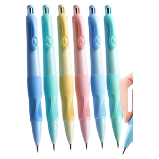 海豚正姿铅笔小学生用2.0粗不断芯自动铅笔自带卷笔刀的自动笔二年级矫正握姿粗杆胖胖铅笔儿童一年级初学者