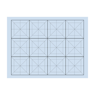 毛笔字水写布练字专用万次水写练毛笔书法布加厚练习三年级小学生水洗布10cm米字格小楷高级仿宣空白速干大号