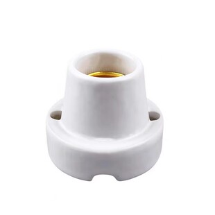加厚陶瓷灯座明装灯头耐高温家用吸顶灯座灯口芦丁鸡保温e27螺口