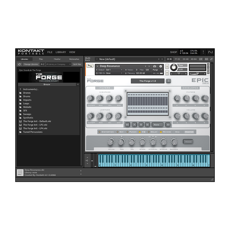 现代电影游戏配乐编曲混合音色合成器Epic SoundLab The Forge
