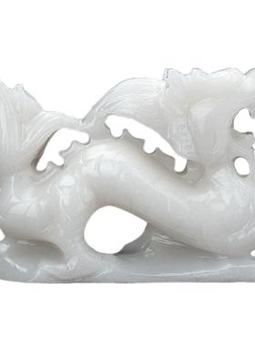 福雅天然玉石镇守护主中式风摆件