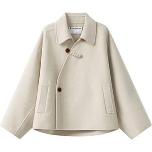 【羊毛】播商场同款中式短款毛呢外套女春季宽松上衣BDS1AD1531