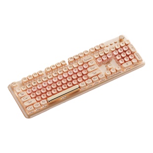 前行者M104粉底液三模机械键盘无线蓝牙高颜值键鼠女生办公麻将音