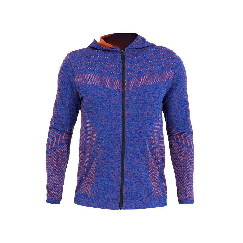 UTO悠途跑步快干衣男运动卫衣女冬季户外排汗长袖连帽外套拉链衫