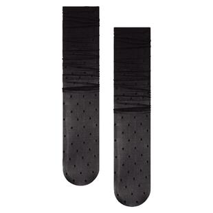 黑色丝袜薄款防勾丝夏季小腿袜波点黑丝性感长袜超薄女生JK半筒袜