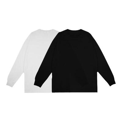 HuandongMeng 23 FW 350G基础款宽松长袖内搭百搭体恤纯棉打底Tee