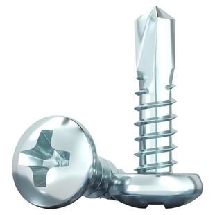 国标加硬镀锌圆头十字钻尾螺丝自钻自攻钉盘头燕尾丝专攻铁皮钢板