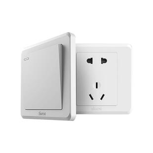 西蒙开关插座C20雅白色系列一开五孔带usb家用86型暗装官方店官网