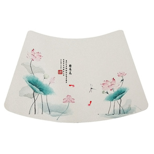 新中式圆桌餐垫扇形中国风酒店家用餐桌垫高级感防水防油防烫隔热