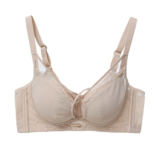 安芝娜2024秋冬无钢圈内衣女加厚小胸聚拢上托调整型性感文胸6435