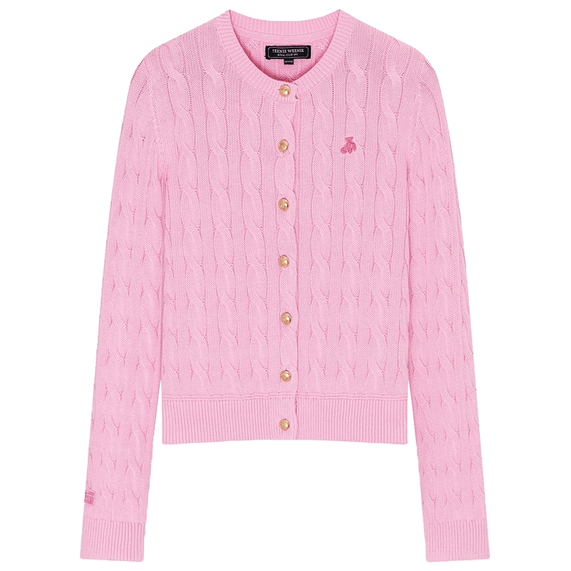 【赵露思同款】TeenieWeenie小熊女装毛衣新款黄色针织衫空调开衫