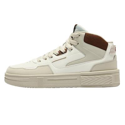 鸿星尔克男高帮板鞋男鞋春季新款小白鞋契约厚底休闲鞋增高运动鞋