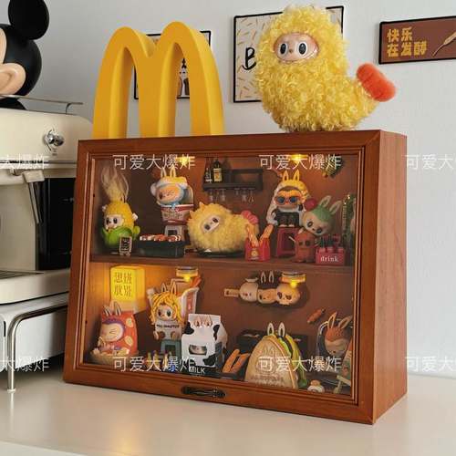 labubu展示盒怪味便利店系列盲盒收纳造景盒泡泡玛特手办桌面摆件