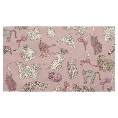日本正品liberty100支Tana棉面料纯棉布手工粉猫咪服装布Co&Eight