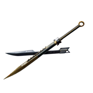 暗区突围近战武器八环刀幽燕钛玄金属兵器模型合金玩具摆件22CM