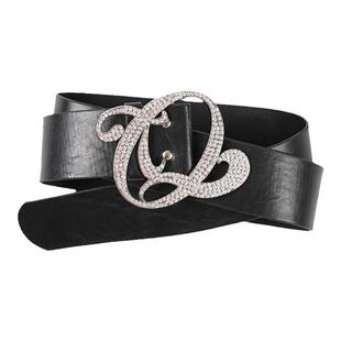QUORRA S CHORD 原创设计全水钻logo宽皮带腰带