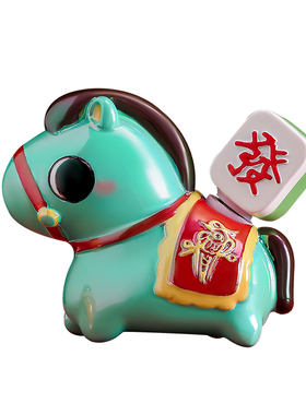 炫彩小马桌面摆件本命年吉祥物